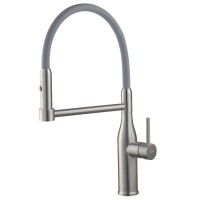 Кухонный смеситель с гибким изливом KOER KI-70005-02 KR3388 серый нержавейка